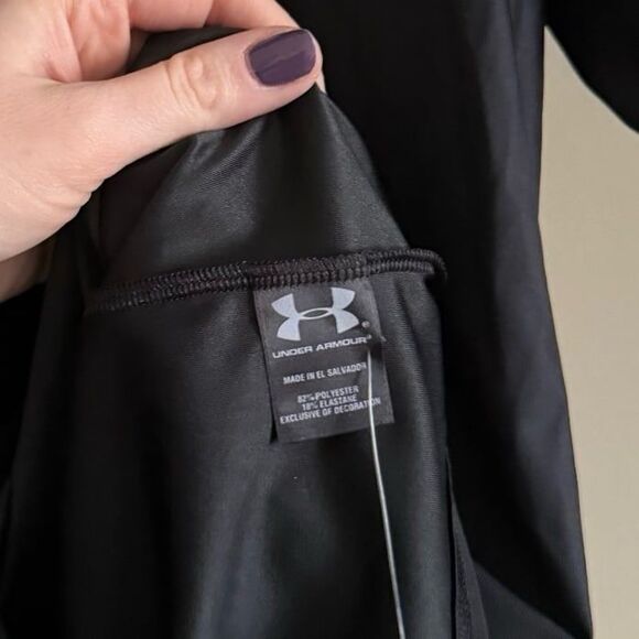 Under Armour HeatGear Men's Compression Short Sleeve Black White XL - Picture 7 of 12